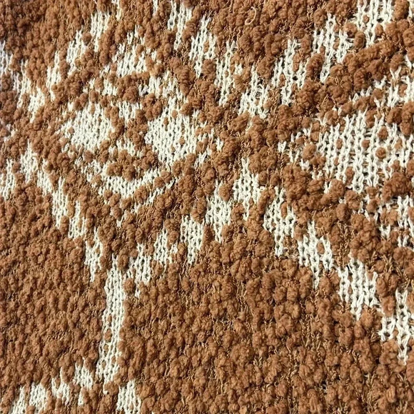 HYFVE Oversized Chunky Knit V-Neck Textured Sweater Medium - Picture 14 of 15